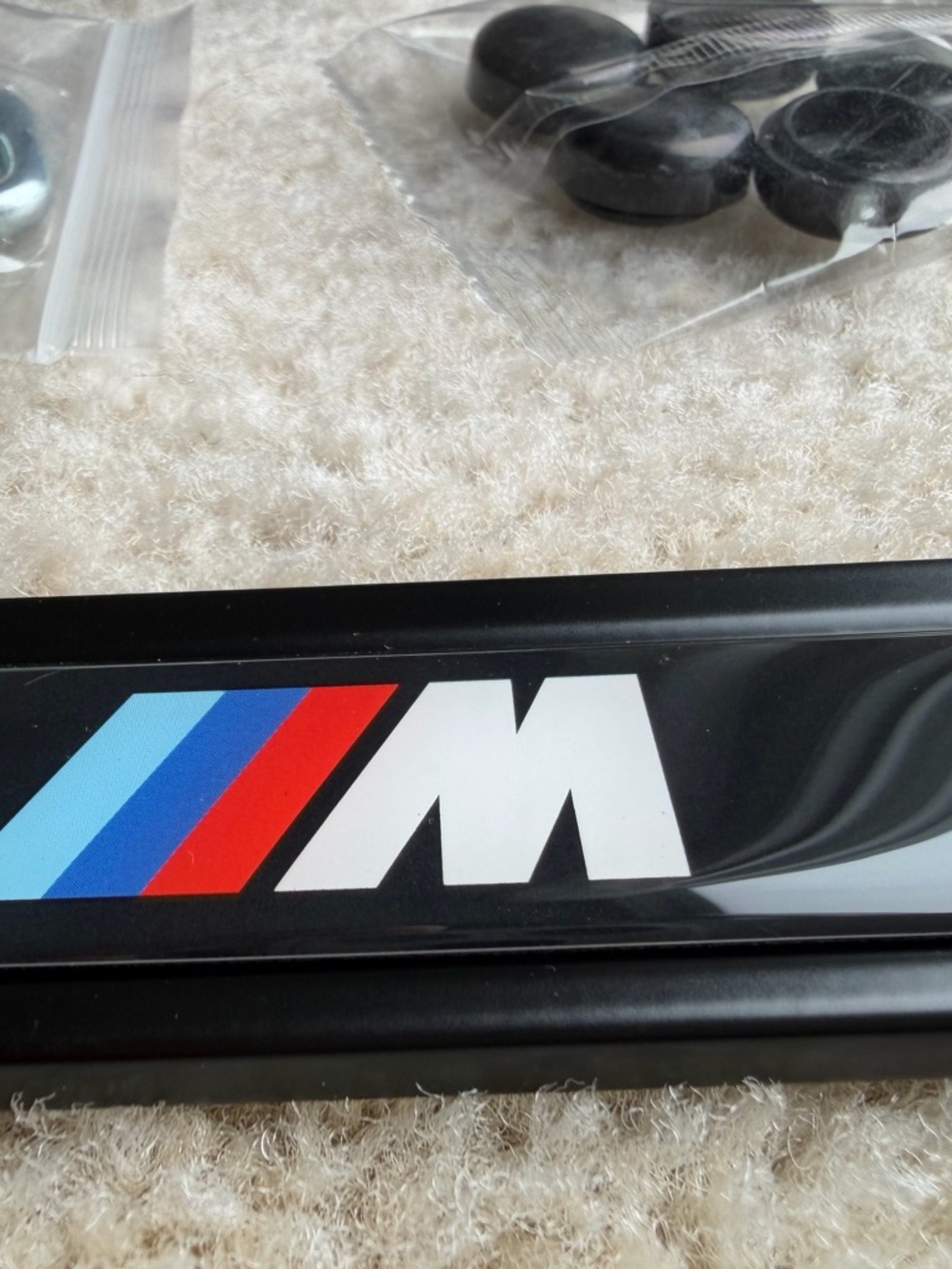 BMW M Logo Black License Plate Frames (Pair) - Picture 3 of 8